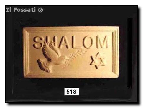 518-Placa Shalom con paloma