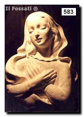 583-Virgen manto labrado