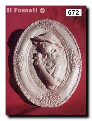 672-Placa oval Milena. 19 cm
