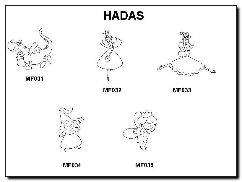 HOJA Hadas bosquejos MF031 al MF035