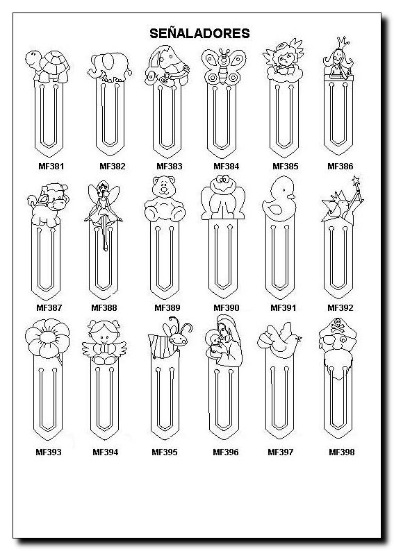 HOJA sealadores bosquejos MF381 al MF398