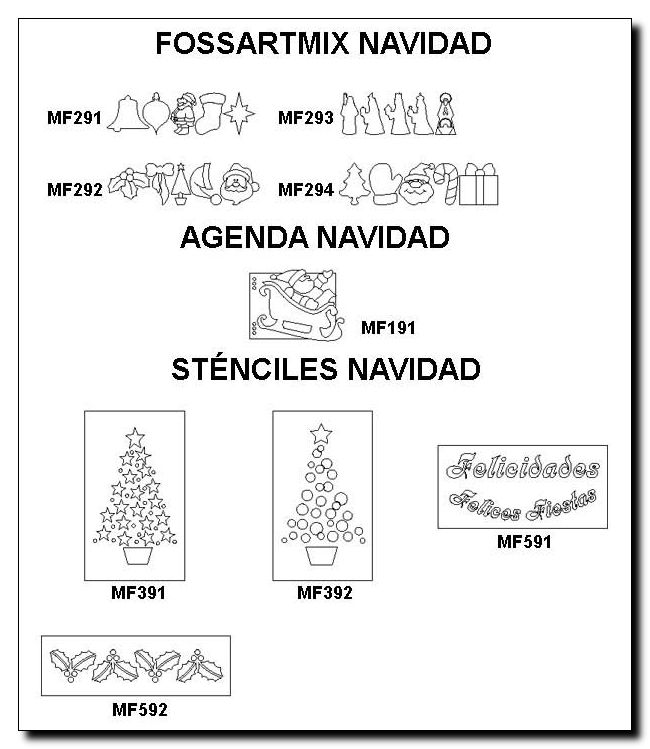 HOJA Fossartmix, agenda y stnciles Navidad